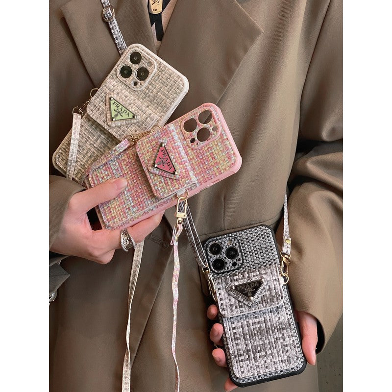 Pra Weave 카드 백 크로스바디 아이폰 케이스