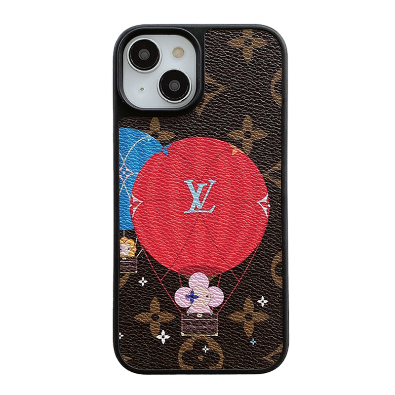 루 벌룬 & 하트 가죽 아이폰 케이스