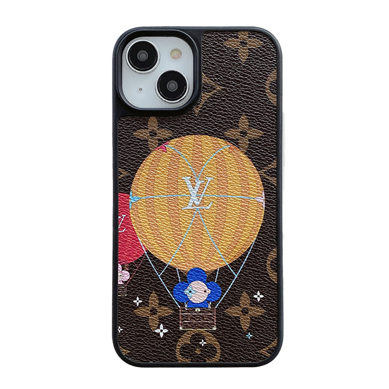 루 벌룬 & 하트 가죽 아이폰 케이스