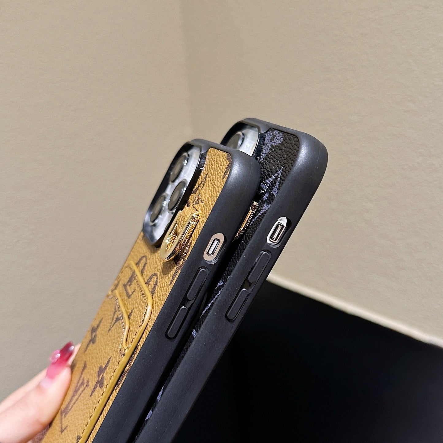 루 카드 홀더 가죽 아이폰 케이스