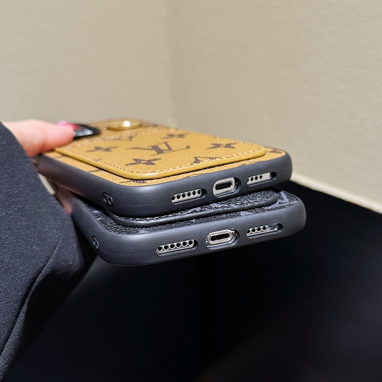 루 카드 홀더 가죽 아이폰 케이스