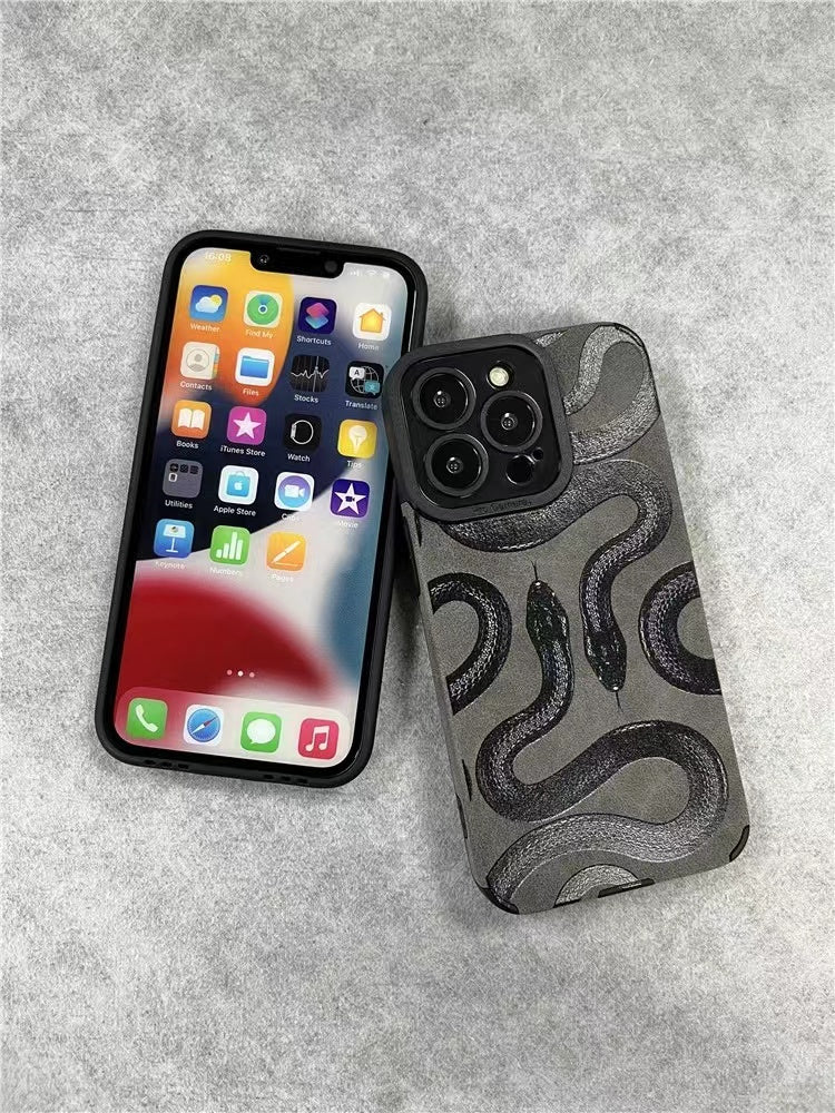 MUSTA KINGSNAKE iPHONE KOTELO