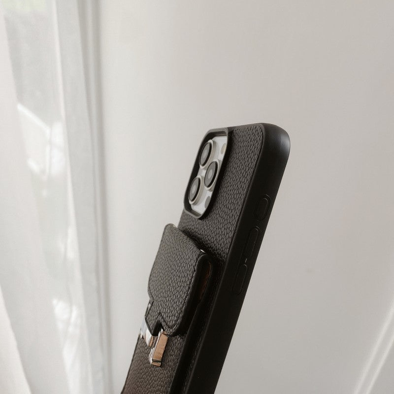 H Card Bag Kožené Crossbody pouzdro na iPhone