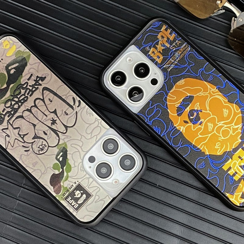 IPhone-hoesje met zwarte dekking van de aap