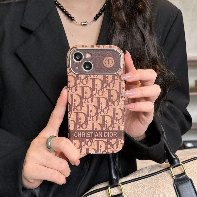 CD-vit & Brunt läderfodral till iPhone