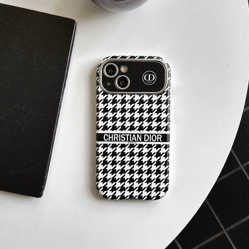 CD-vit & Brunt läderfodral till iPhone