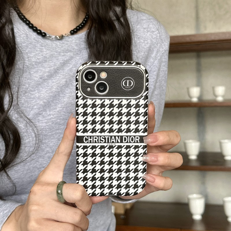 CD-vit & Brunt läderfodral till iPhone