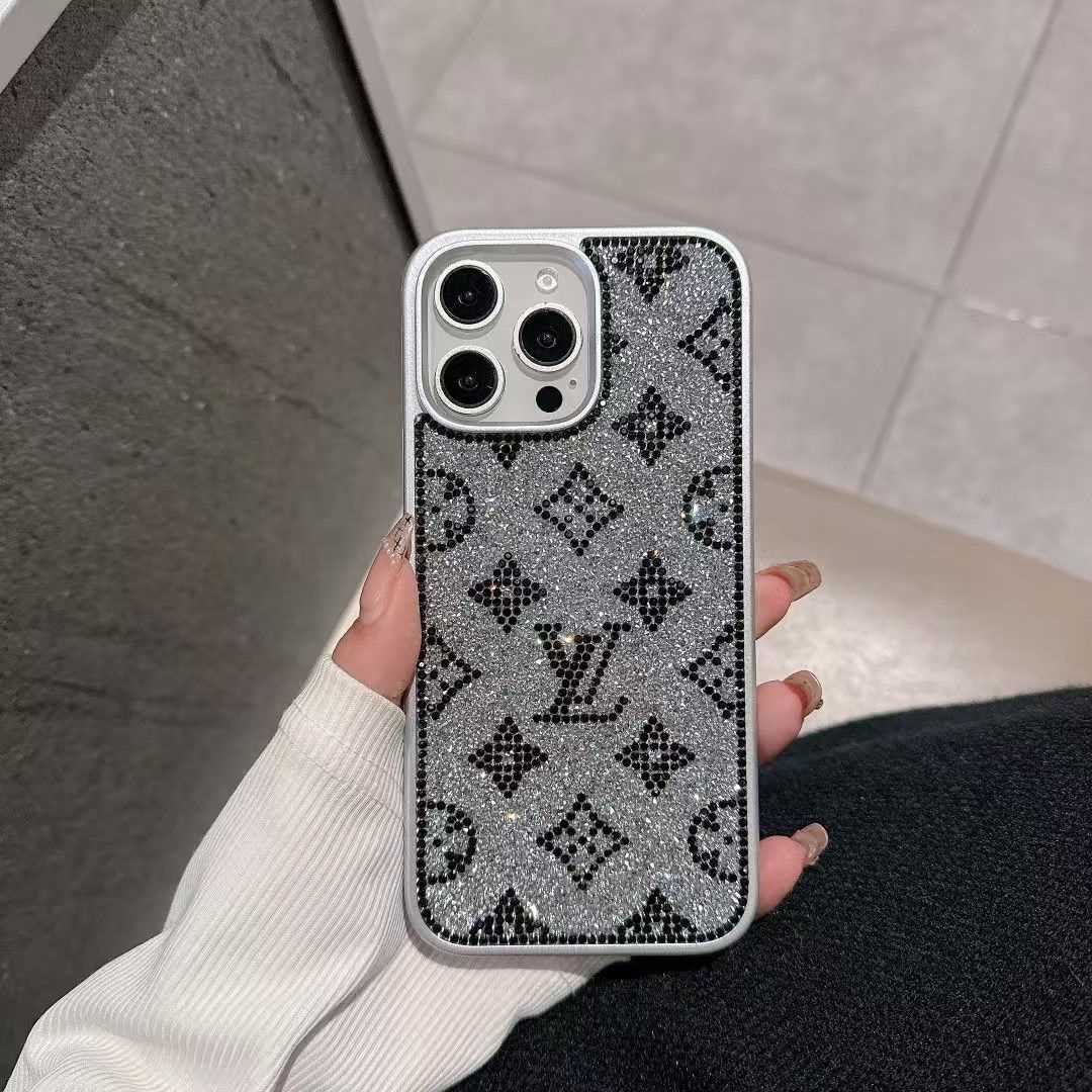 럭셔리 글리터 홀로그램 Y - S - L에서 영감을 받은 iPhone 케이스 - 다이아몬드 샤인 에디션