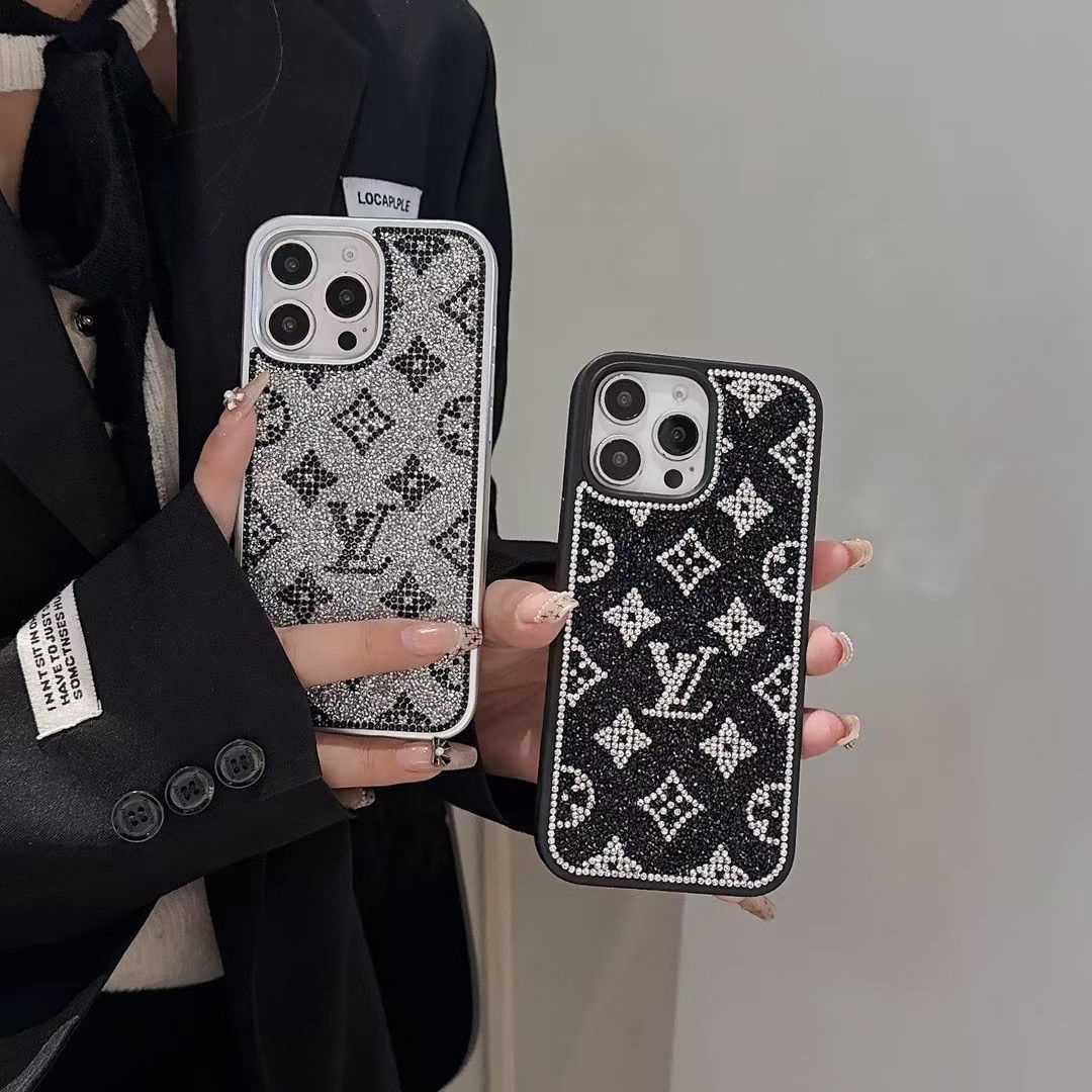 럭셔리 글리터 홀로그램 Y - S - L에서 영감을 받은 iPhone 케이스 - 다이아몬드 샤인 에디션