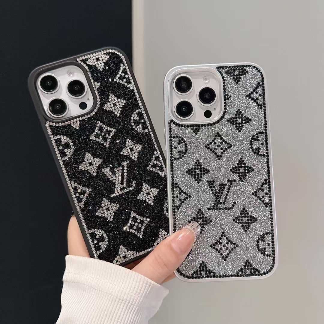 럭셔리 글리터 홀로그램 Y - S - L에서 영감을 받은 iPhone 케이스 - 다이아몬드 샤인 에디션