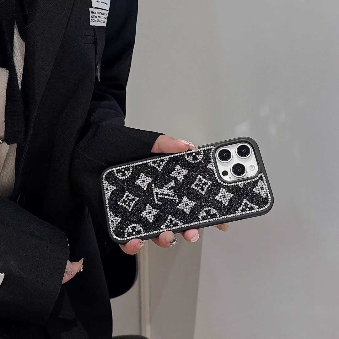 럭셔리 글리터 홀로그램 Y - S - L에서 영감을 받은 iPhone 케이스 - 다이아몬드 샤인 에디션