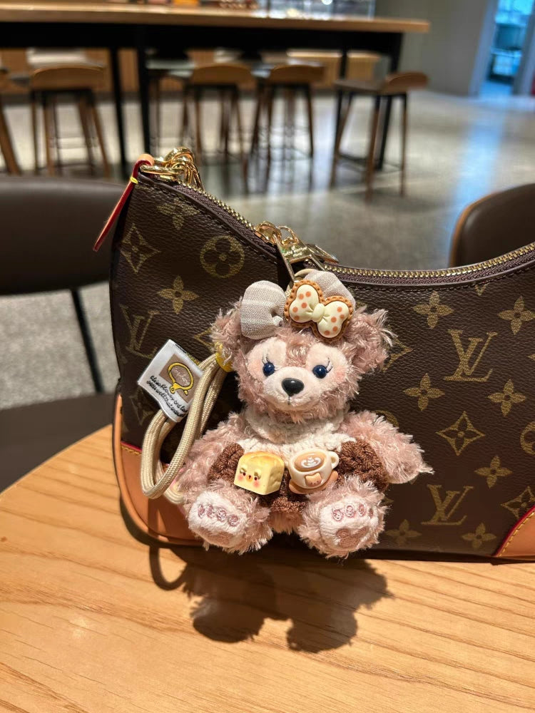 Chaveiro de pelúcia Sherry May de edição limitada – pingente luxuoso de bolsa de ursinho de pelúcia para bolsas de grife