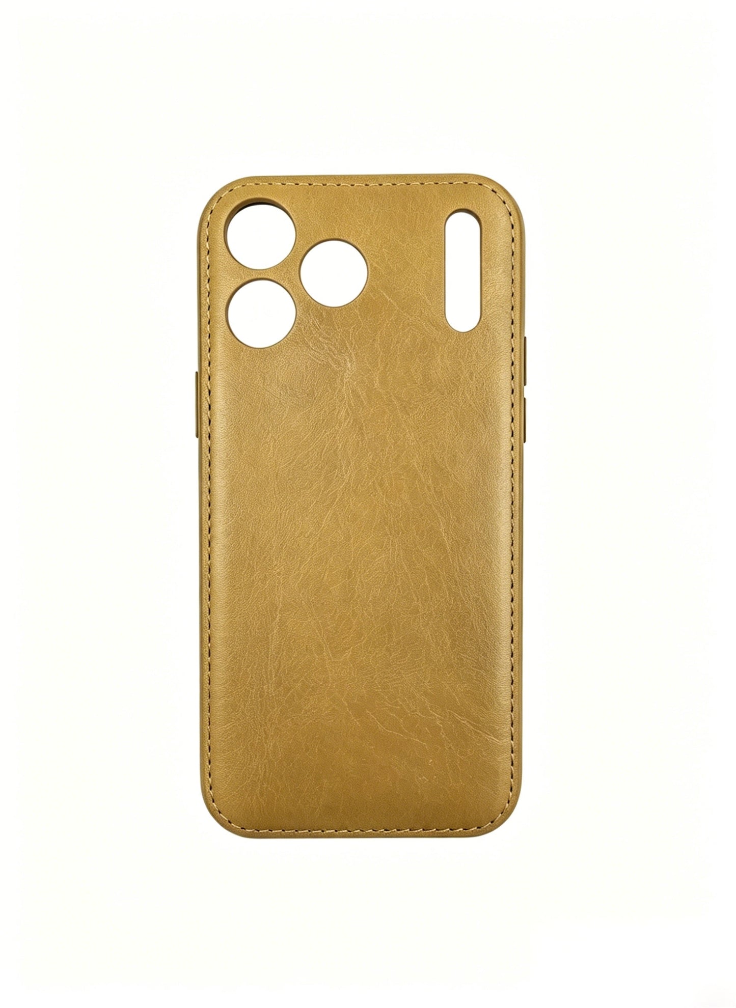 Funda para iPhone de cuero curtido vegetal hecha a mano de Kakavy - Edición Vintage Patina