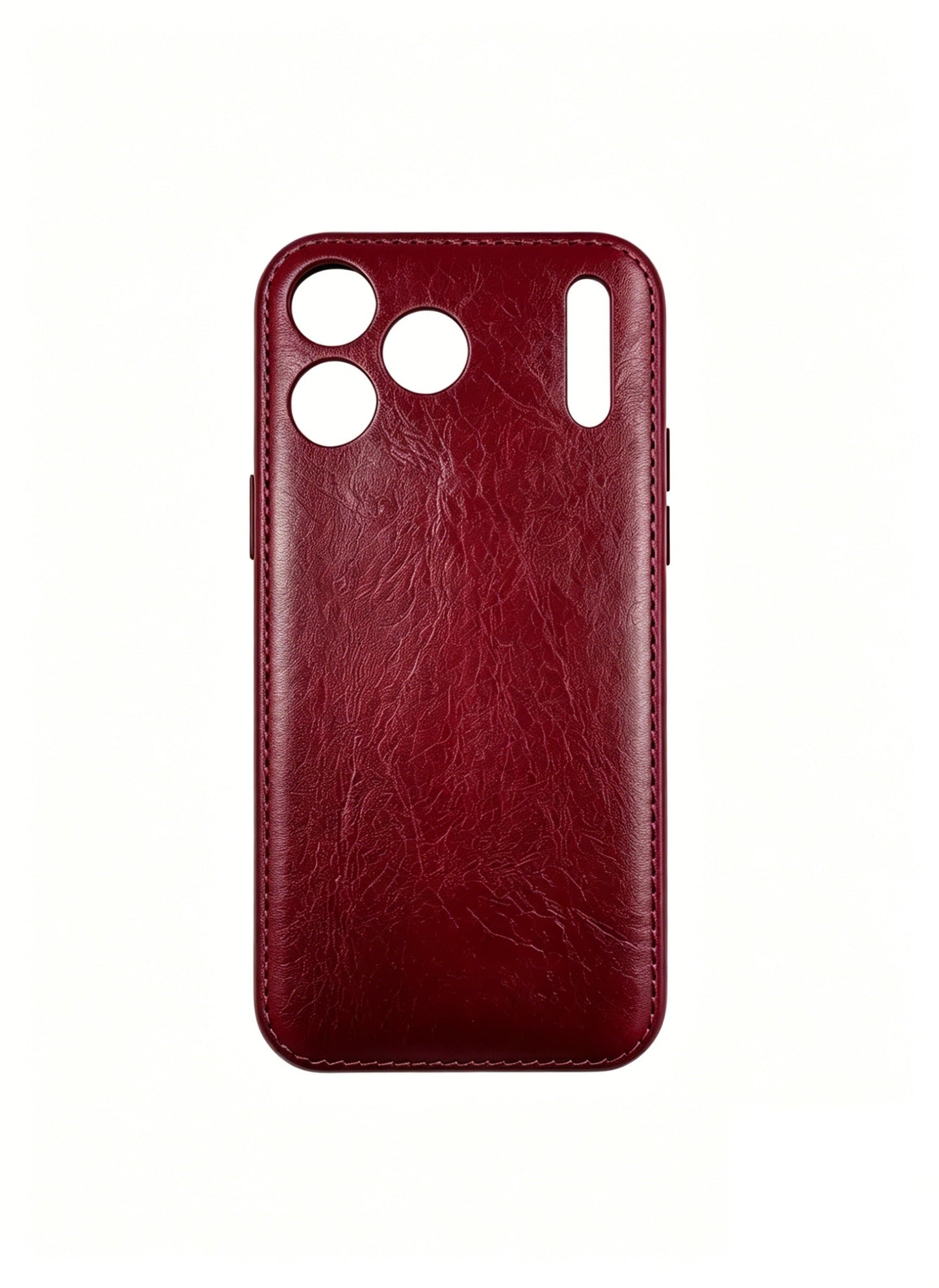 Funda para iPhone de cuero curtido vegetal hecha a mano de Kakavy - Edición Vintage Patina