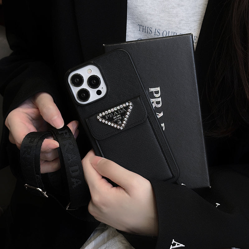 Pra Crossbody-iPhone-Hülle aus Leder