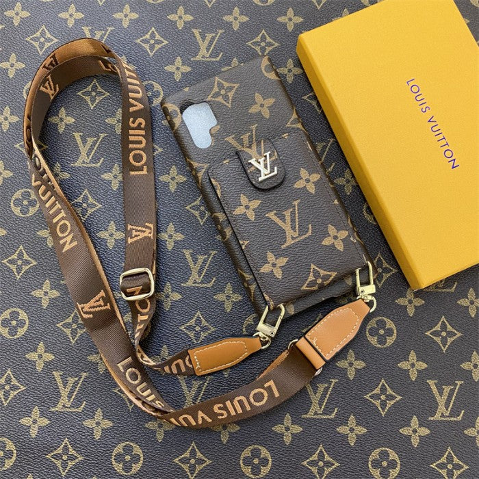 三星棕色卡錢包 Galaxy 保護殼