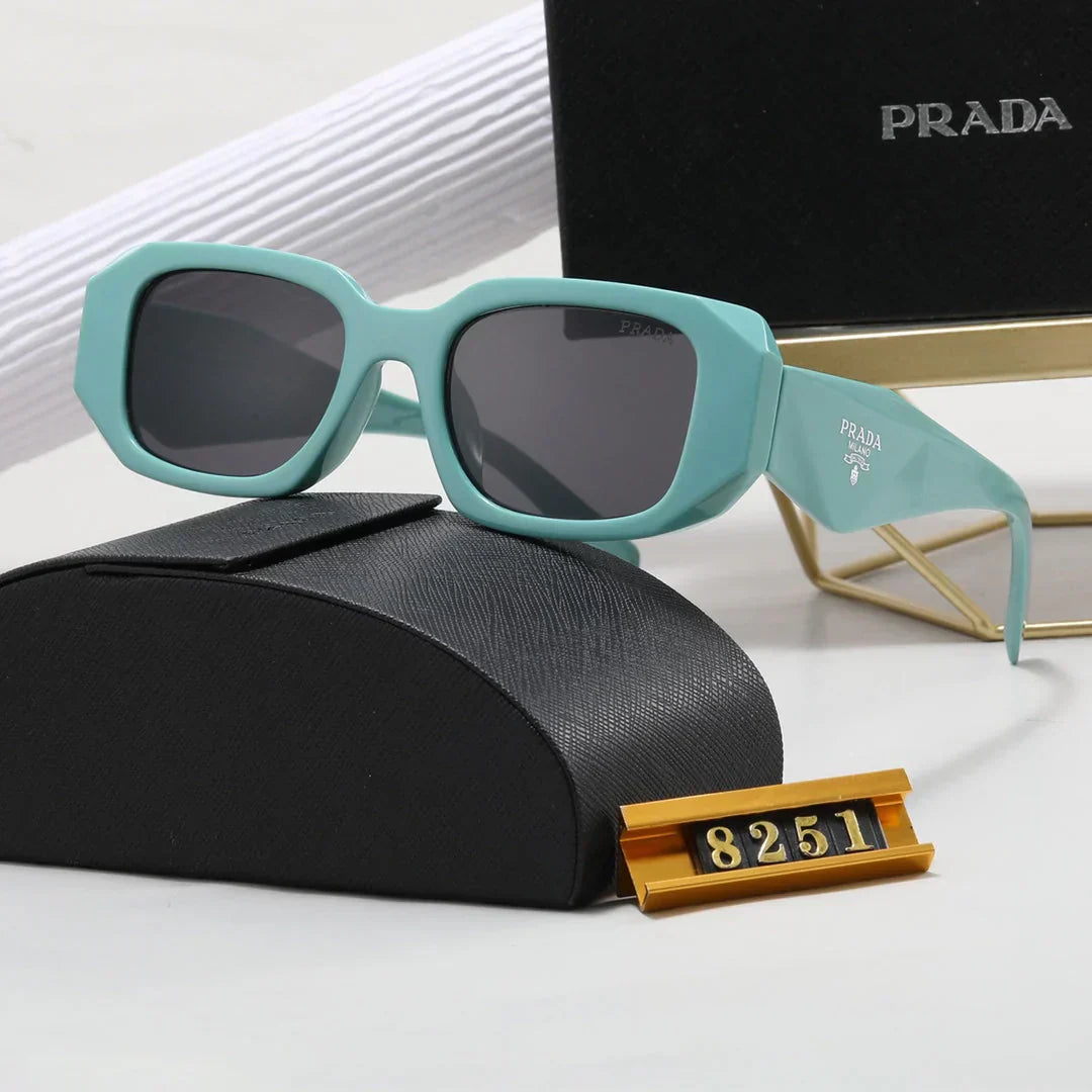 Wielokątne okulary przeciwsłoneczne unisex w stylu retro 8251