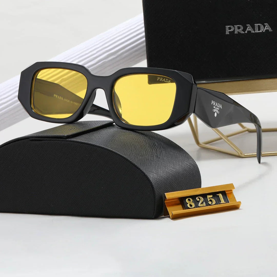 Wielokątne okulary przeciwsłoneczne unisex w stylu retro 8251