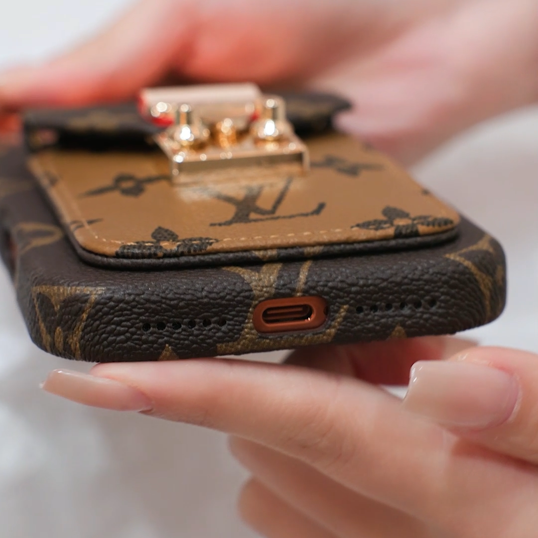 Luxus-ihlette bőr kártyatartó zseb iPhone tok