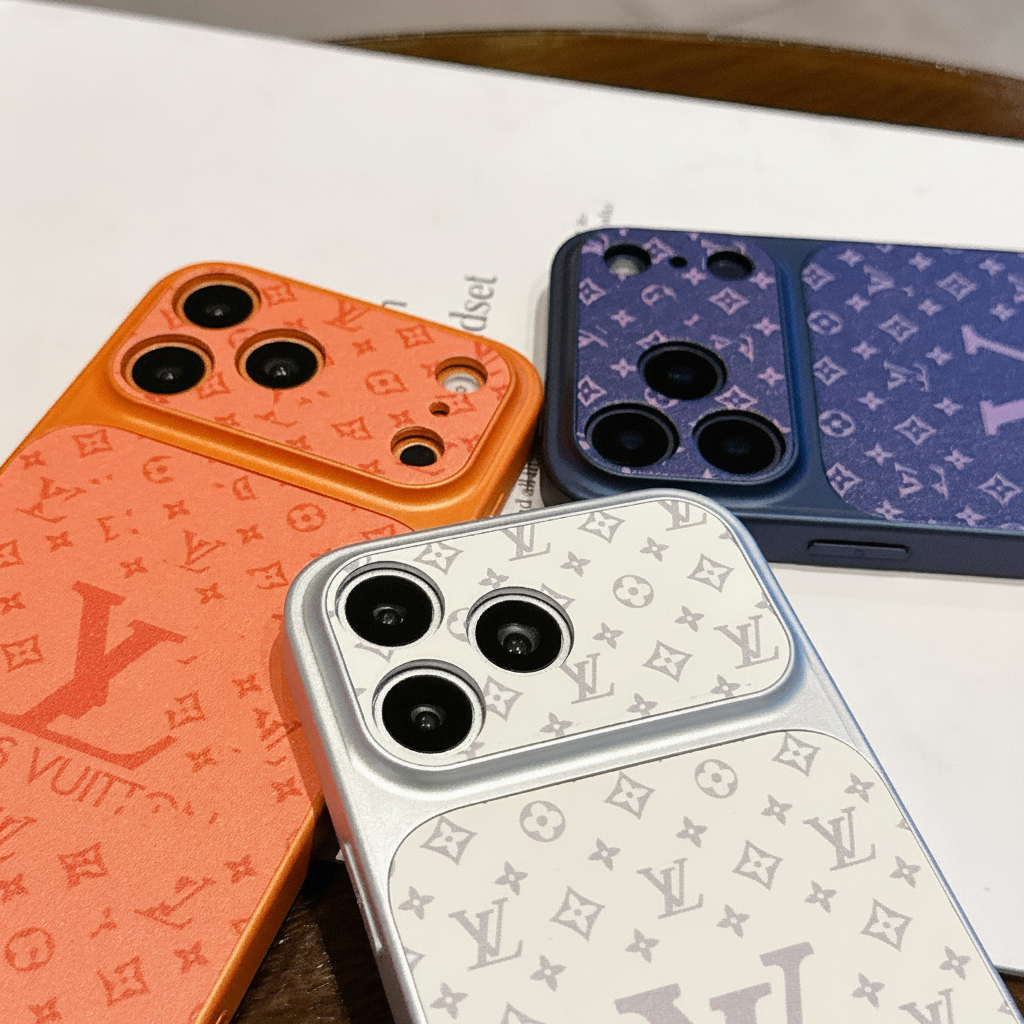 Capa luxuosa para iPhone com padrão em relevo