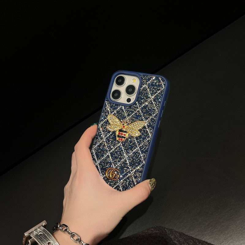 GG abeja diamante Funda y vinilo para iPhone