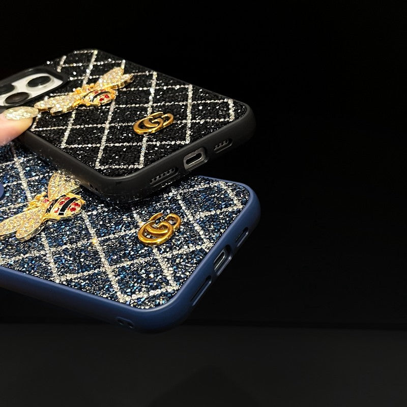 GG abeja diamante Funda y vinilo para iPhone