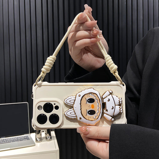 Hard Shell Labubu Mirror Kickstand iPhone-kotelo – Kääntyvä peili | Iskunkestävä muotoilu