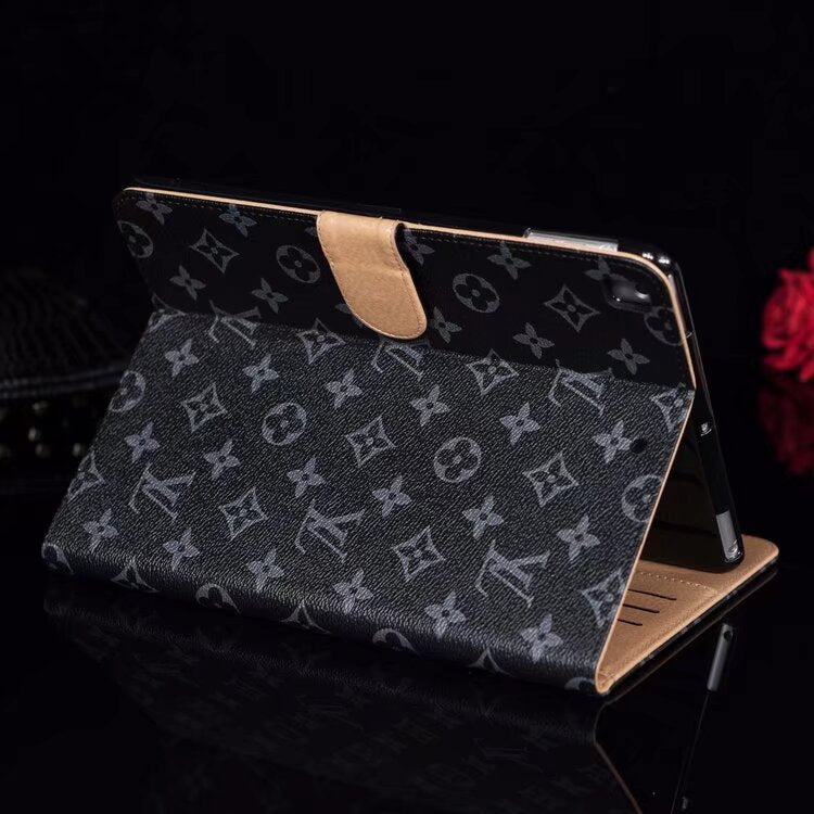 Elegáns Monogram Canvas Flip Cover Apple iPad védő bőr tok