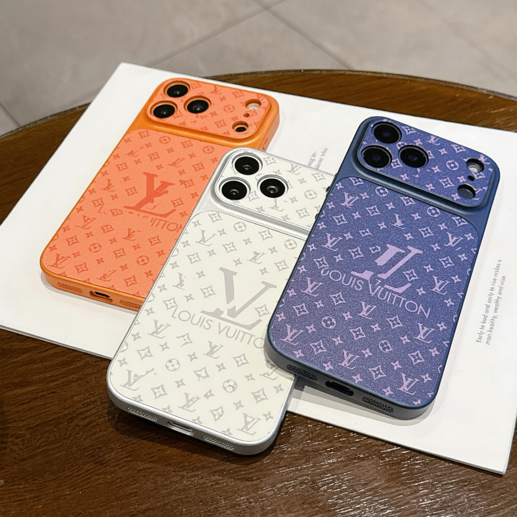 Capa luxuosa para iPhone com padrão em relevo