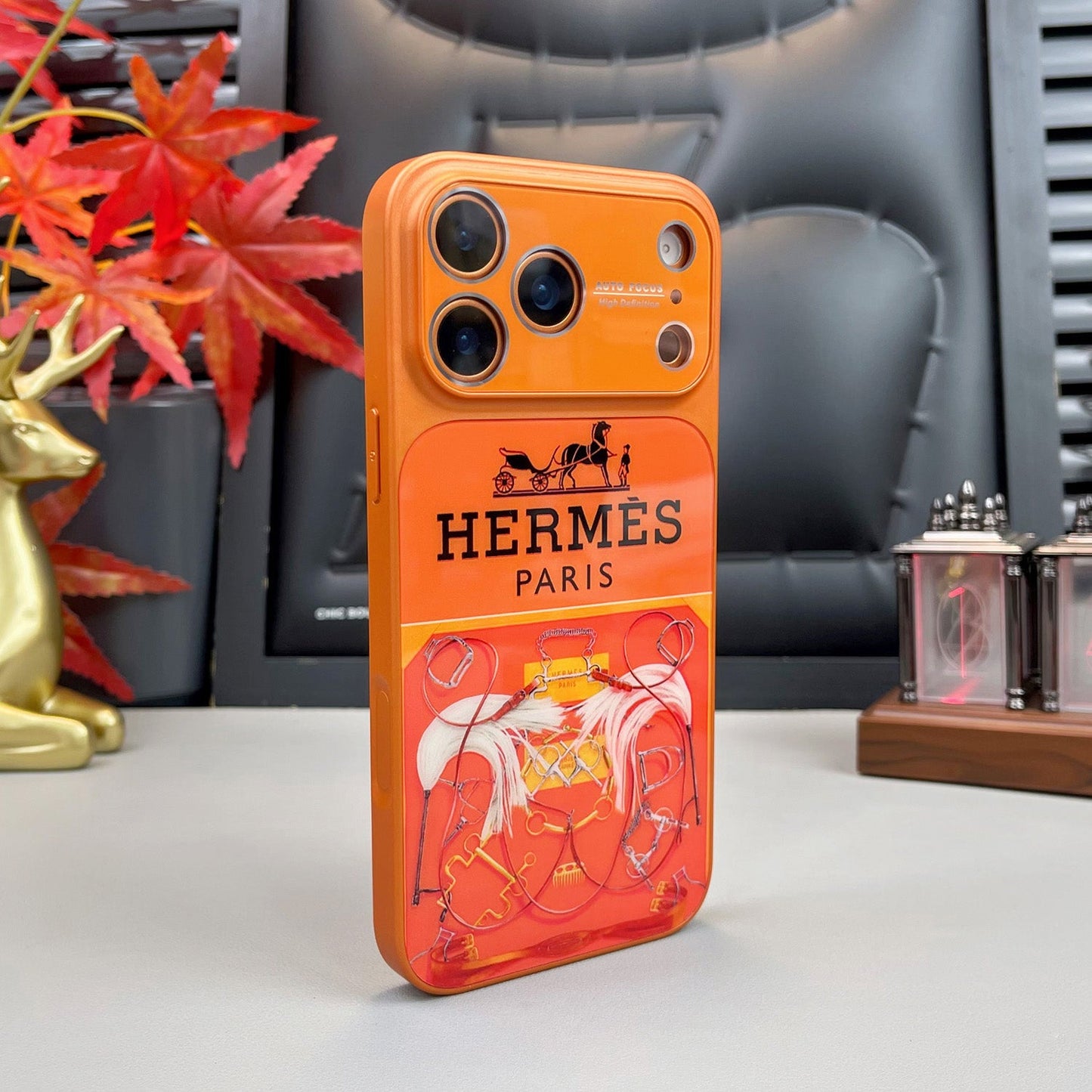 Роскошный чехол для iPhone серии H Orange Series