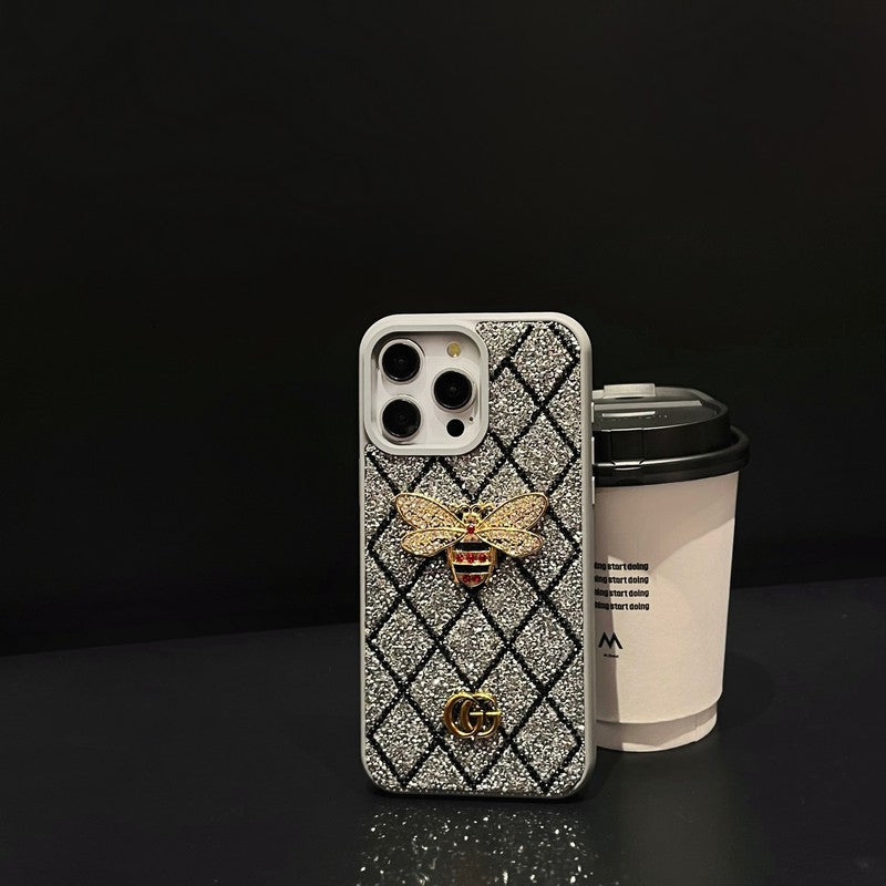 GG abeja diamante Funda y vinilo para iPhone