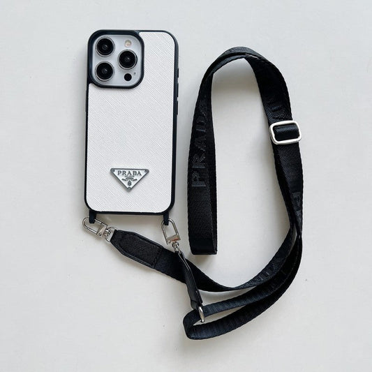 Pra Crossbody-iPhone-Hülle aus Leder