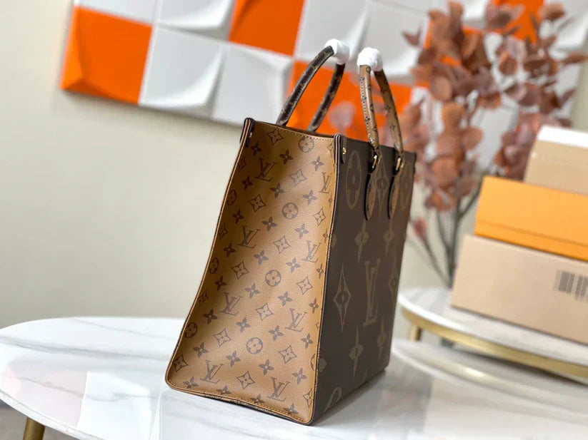Luxe Monogram Nahkainen Kangaslaukku Käsilaukku