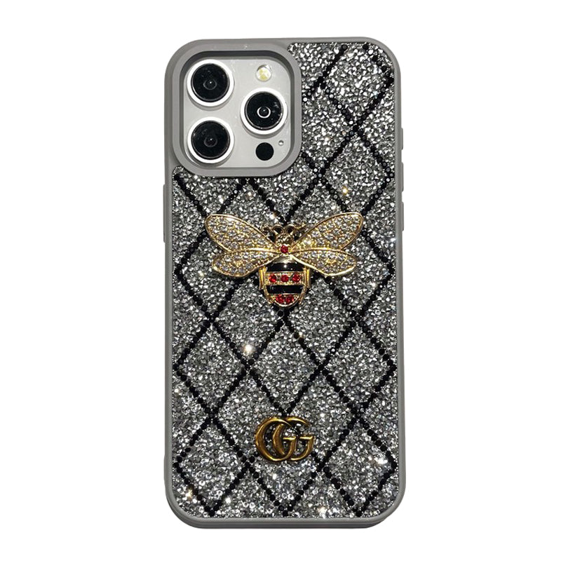 GG abeja diamante Funda y vinilo para iPhone