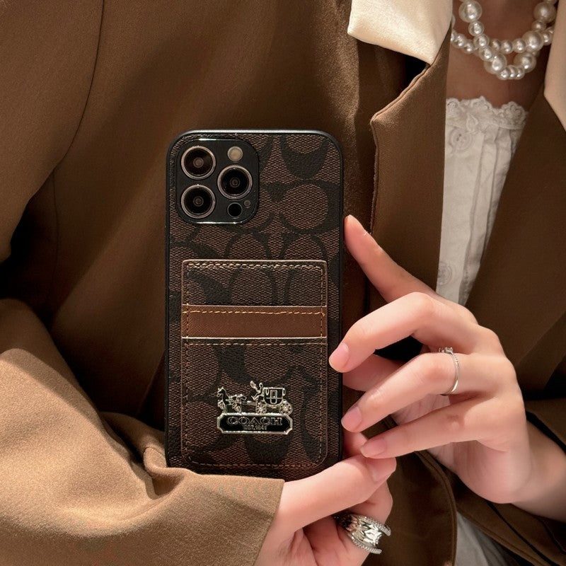 Coa-kortveske til iPhone i skinn