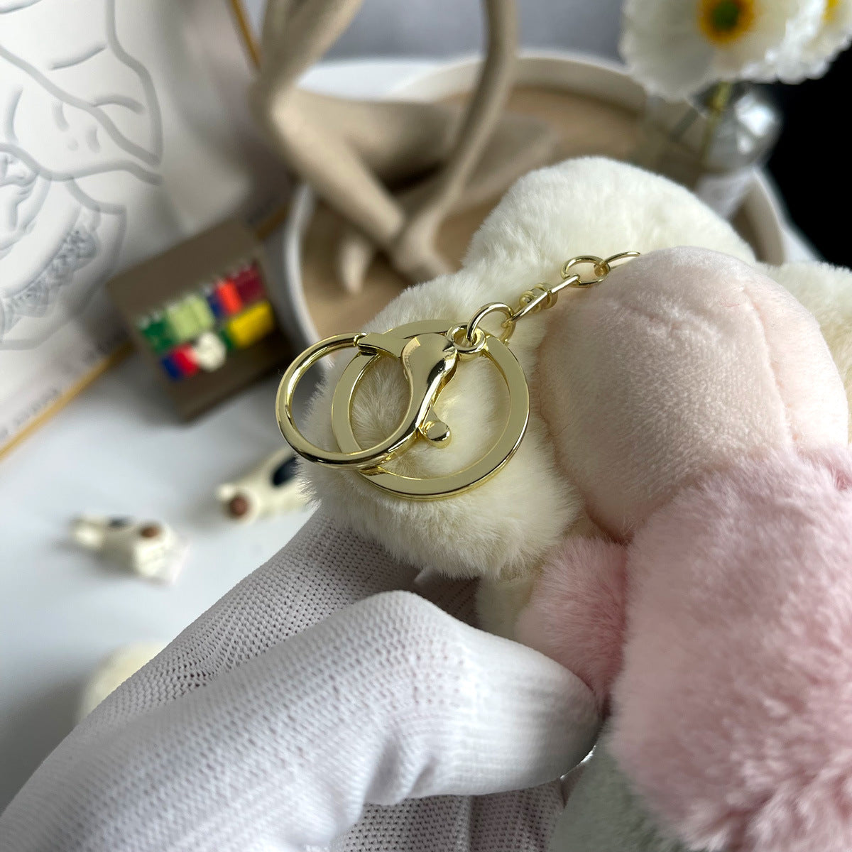 Grazioso portachiavi di peluche a forma di girasole – Ciondolo per borsa Vivian Doll per donna, auto & Decorazione dello zaino