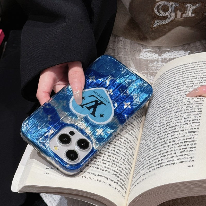 Lou Pink & Coque bleue pour iPhone