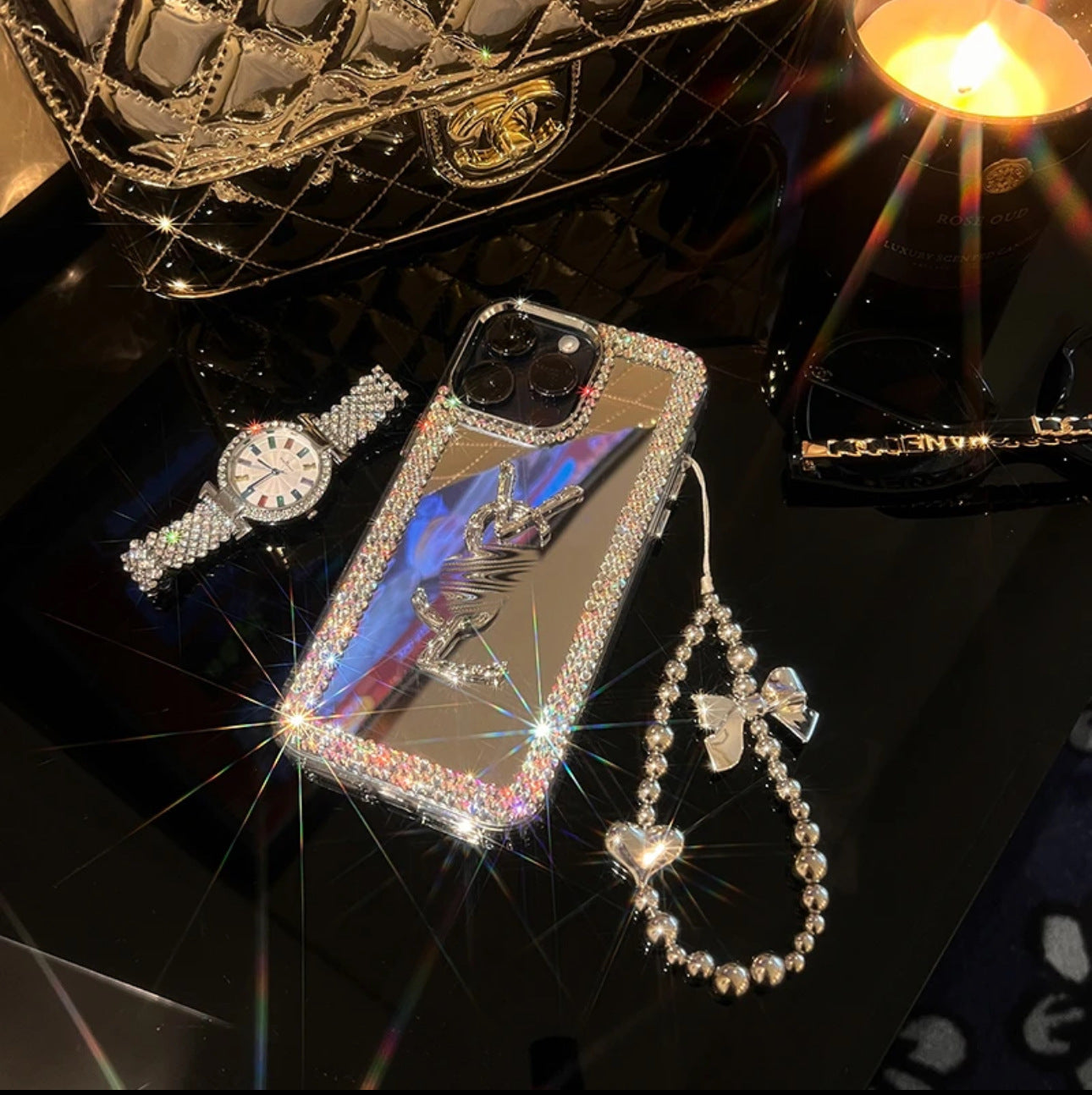 Glamoureuze Beauty Mirror iPhone-hoesje – Make-up & Stijlvol onderweg!