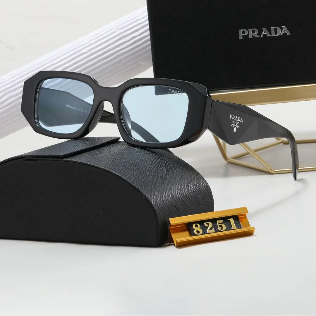 Wielokątne okulary przeciwsłoneczne unisex w stylu retro 8251