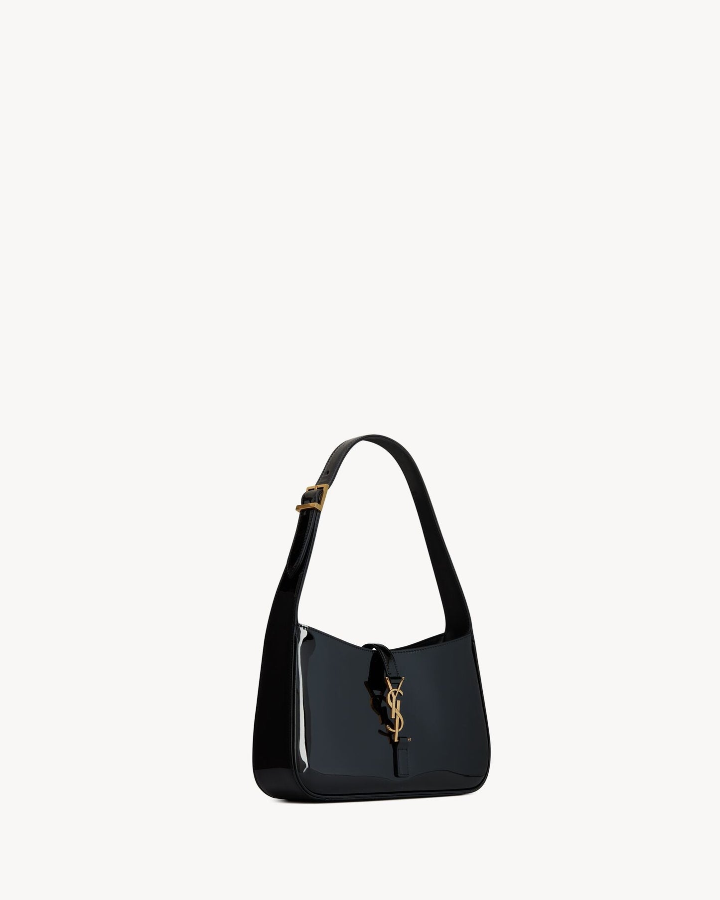 Saint Laurent Le 5 à 7 Lakkbőr Hobo – Burgundy Elegance