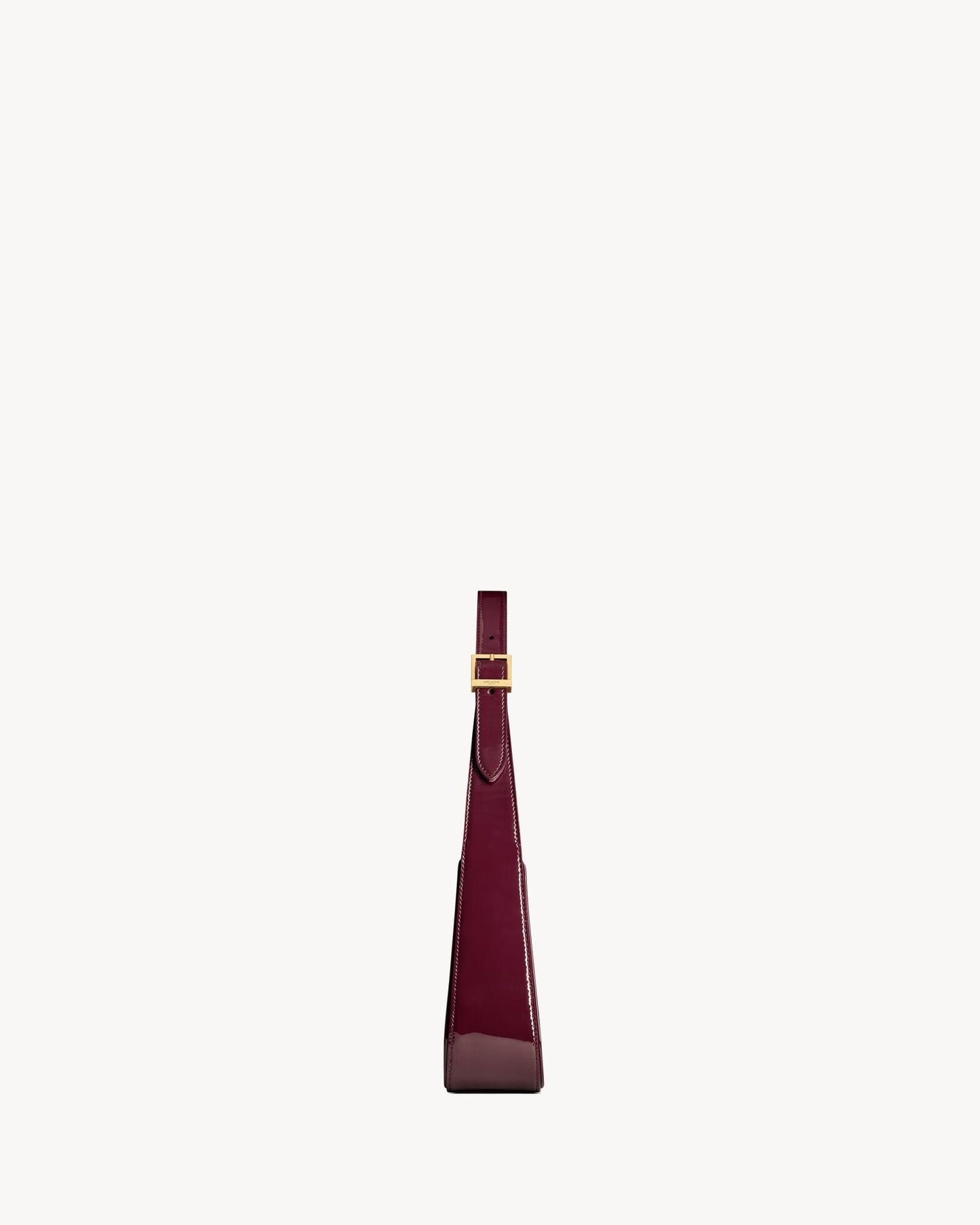 Saint Laurent Le 5 à 7 Lakkbőr Hobo – Burgundy Elegance