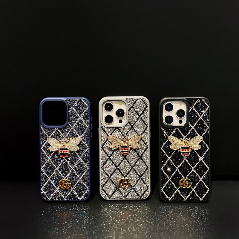 GG abeja diamante Funda y vinilo para iPhone