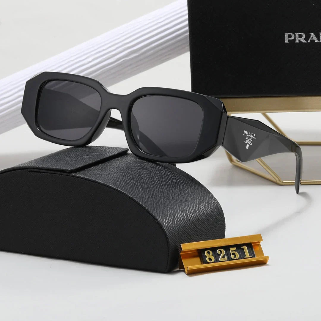 Wielokątne okulary przeciwsłoneczne unisex w stylu retro 8251