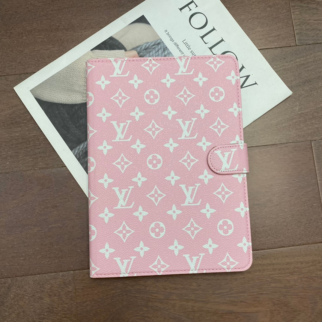 Elegáns Monogram Canvas Flip Cover Apple iPad védő bőr tok