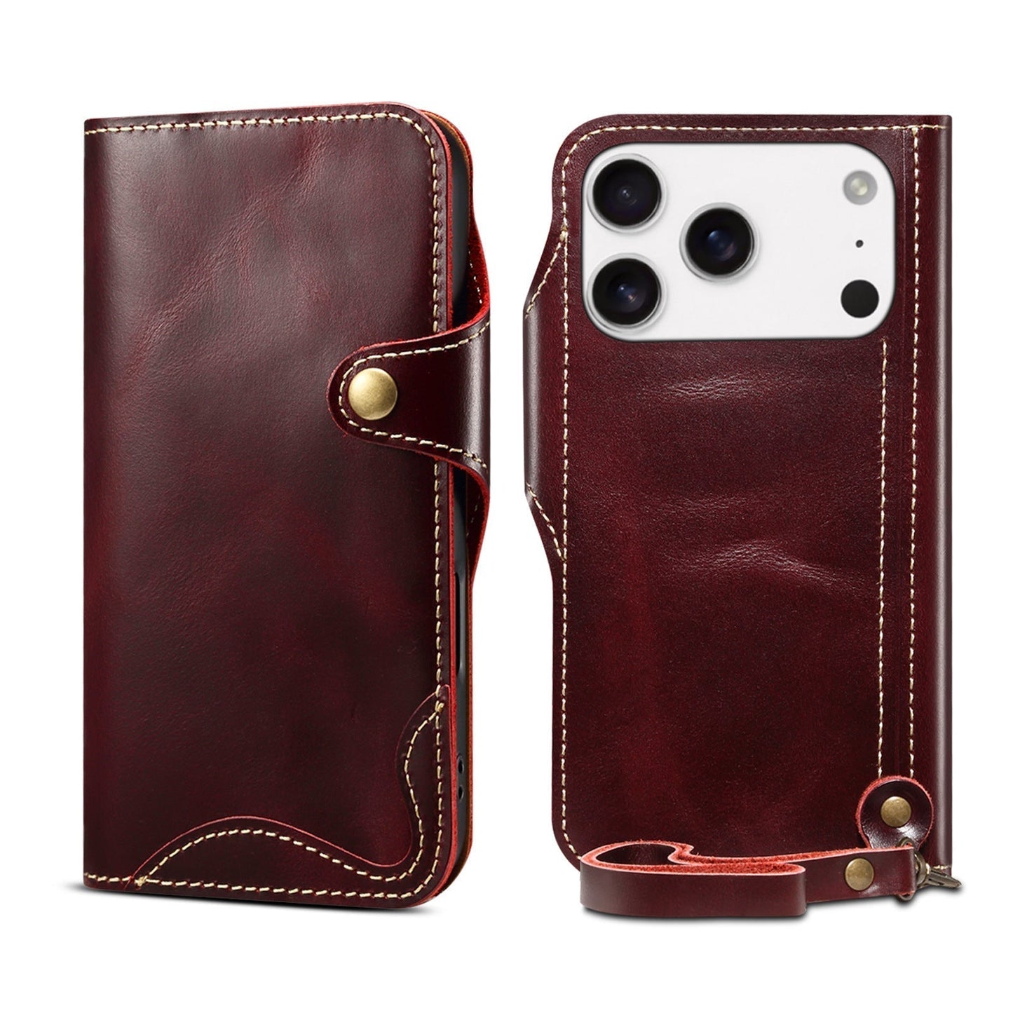 Eredeti bőr flip tok iPhone-hoz