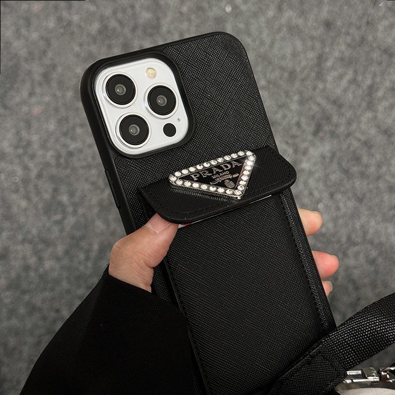Pra Crossbody-iPhone-Hülle aus Leder