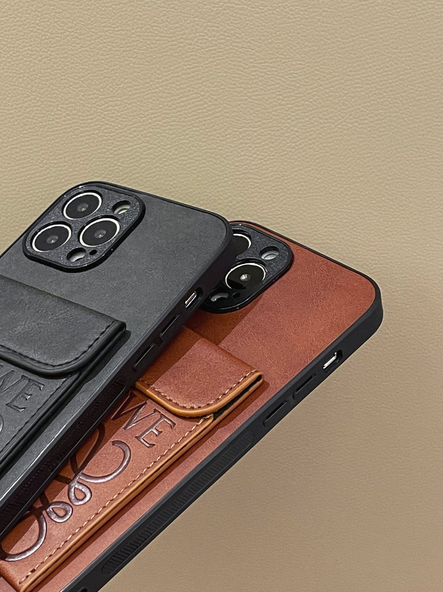 LOEWE iPhone-kotelo ja korttipidike Brown-LZP241448