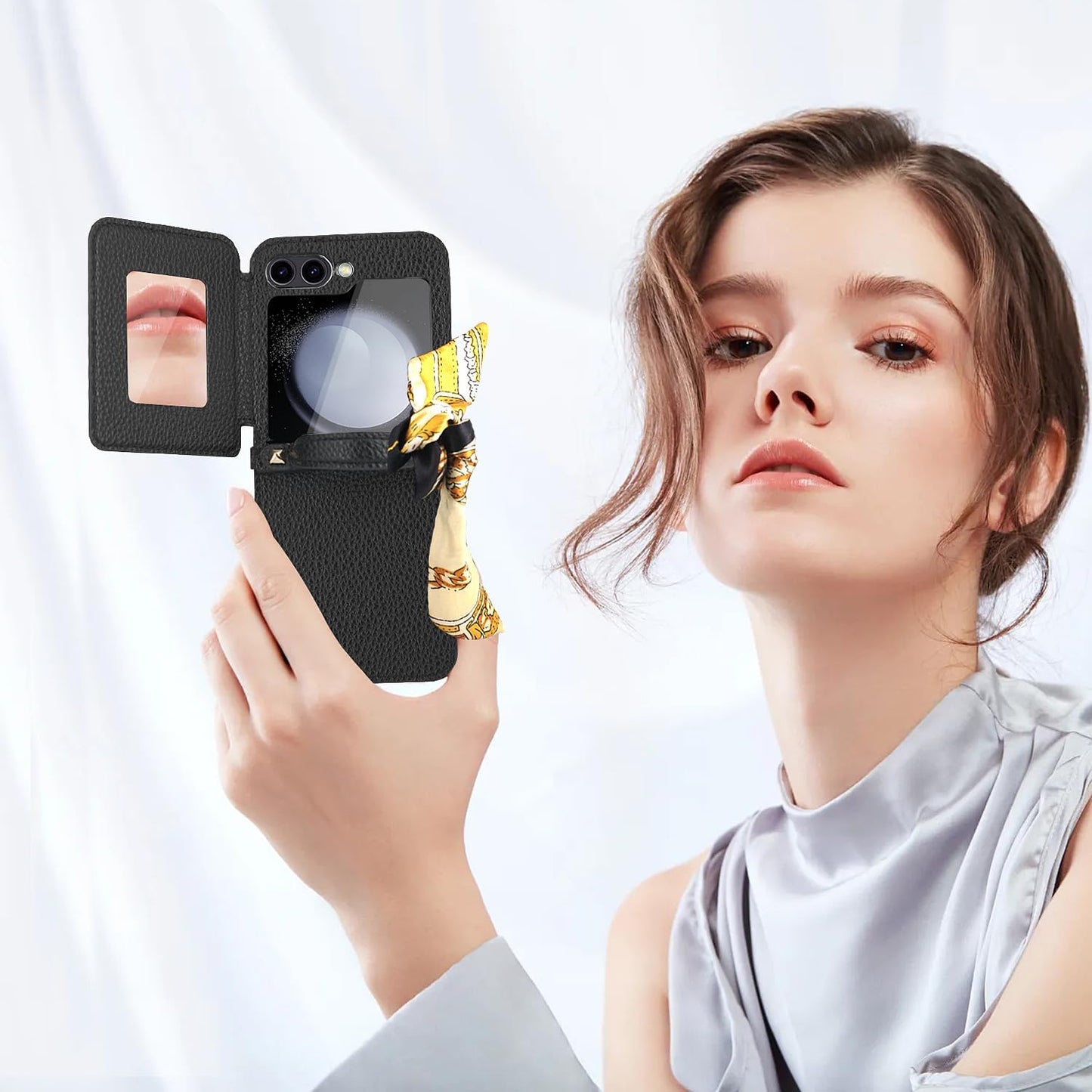 Samsung luxus bőr Galaxy Z Flip 5/4 tok