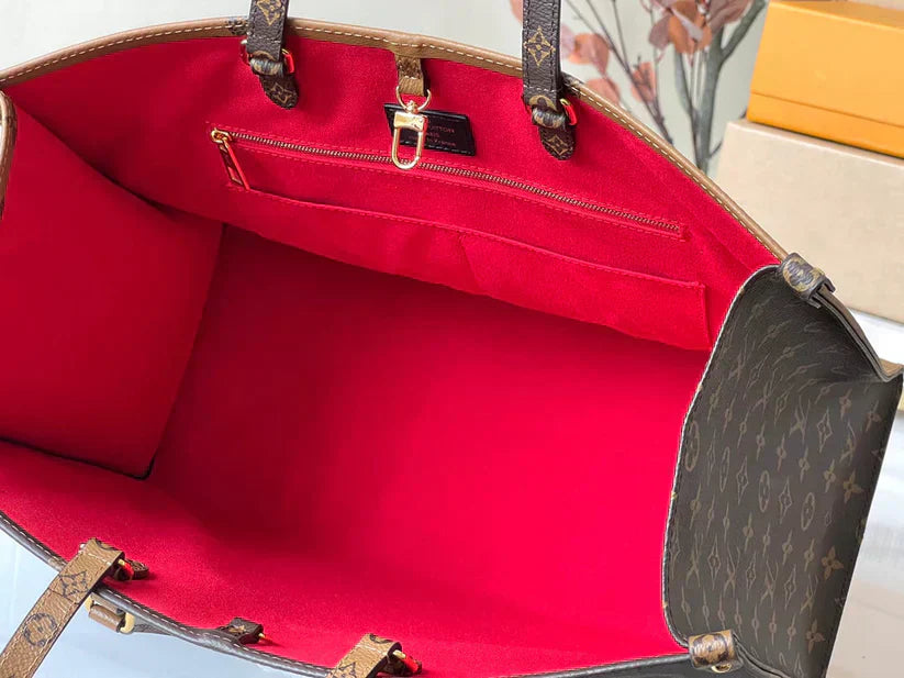 Luxe Monogram Nahkainen Kangaslaukku Käsilaukku