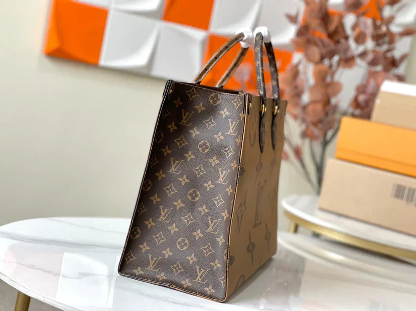 Luxe Monogram Nahkainen Kangaslaukku Käsilaukku